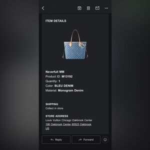 BNWT Louis Vuitton Denim Neverfull MM